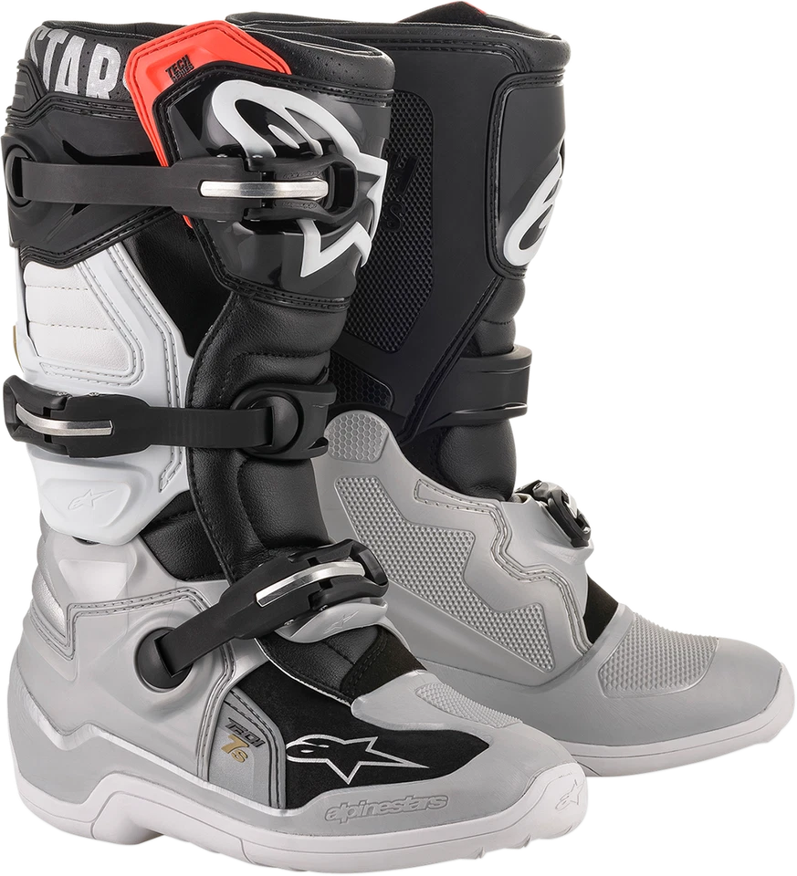 Alpinestars Youth Tech 7S Boot Black/Silver/White/Gold US 7 CLOSEOUT Foto 1 de 1