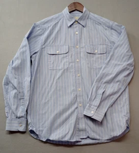 RM Williams Herren M Hemd mit Knopfleiste Blau Streifen Freizeit Formell Langarm - Bild 1 von 13