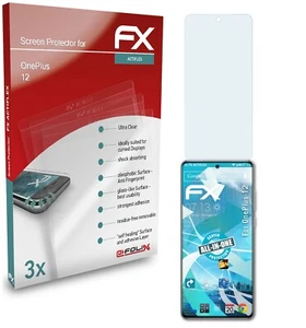 atFoliX 3x Osłona ekranu do folii ochronnej OnePlus 12 przezroczysta i elastyczna - Zdjęcie 1 z 8