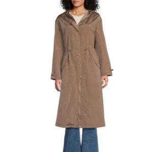 NWT $220 Women Guess Kelsi Hooded Midi-Length Parka Color: SUMMER CLAY Medium - Picture 1 of 6