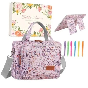 DERSTUEWE Stylish Premium Bible Cover Case for Women - A Must-Have Floral Print - Picture 1 of 6