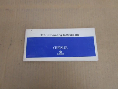 Chrysler Newport New Yorker Town & Country 1968 manual del propietario original Foto 1 de 3