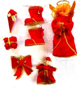 RARE VINTAGE CHRISTMAS SET Montgomery Ward Ornament Set & Matching Tree Angel - Bild 1 von 23