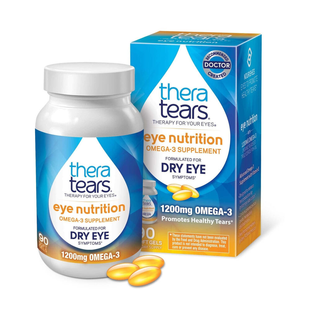 TheraTears 1200mg Omega 3 Supplement for Eye Nutrition for Dry Eye