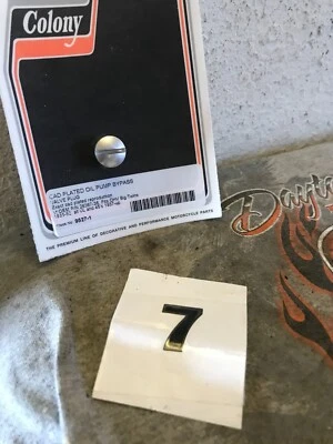 Harley Antigua cabeza plana cabeza de nudillo 45 ul cabeza panorámica bomba de aceite válvula de derivación tapón Foto 1 de 2