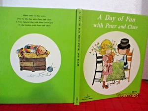 A DAY OF FUN WITH PETER AND CLARE 1979 hc Adrie Markus PICTURE STORY BOOK - Picture 1 of 5