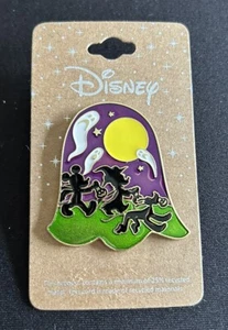 Disney Halloween Pin Mickey Mouse Hexe Goofy Pluto Geist gruselig - Bild 1 von 3