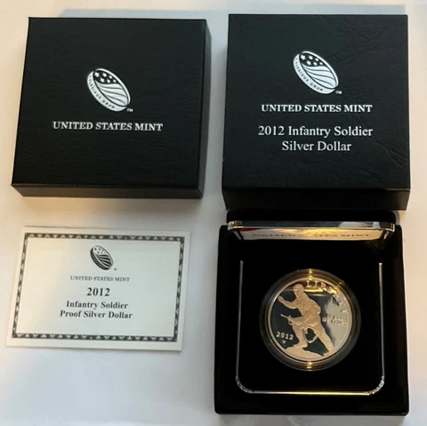 2012 INFANTRY SOLDER PROOF SILVER DOLLAR Cover