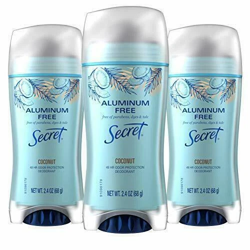 Secret Aluminum Free Coconut Women's Deodorant - 2.4oz, Pack of 3