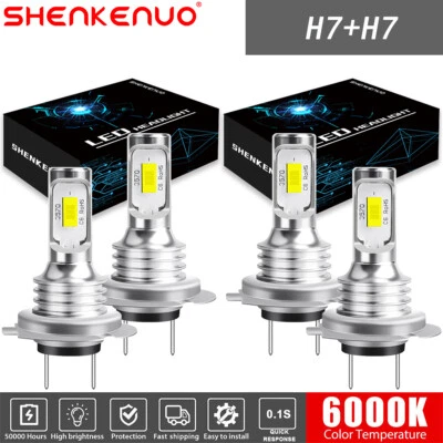 Combo faros LED bombillas brillantes haz alto bajo para Mercedes-Benz ML550 2008-2015 Foto 1 de 4