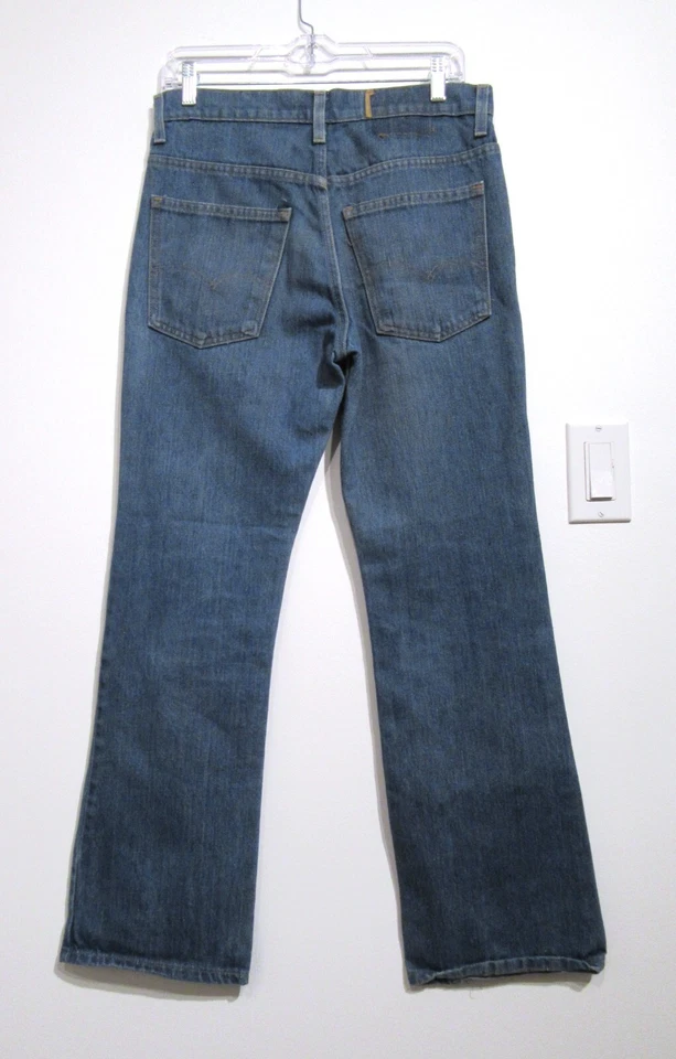 VINTAGE 1970S LEVIS FLARE JEANS W31 L30 ORANGE TAG NO TAGS LEVIS MARK ZIPPER P1 - Image 1 of 4