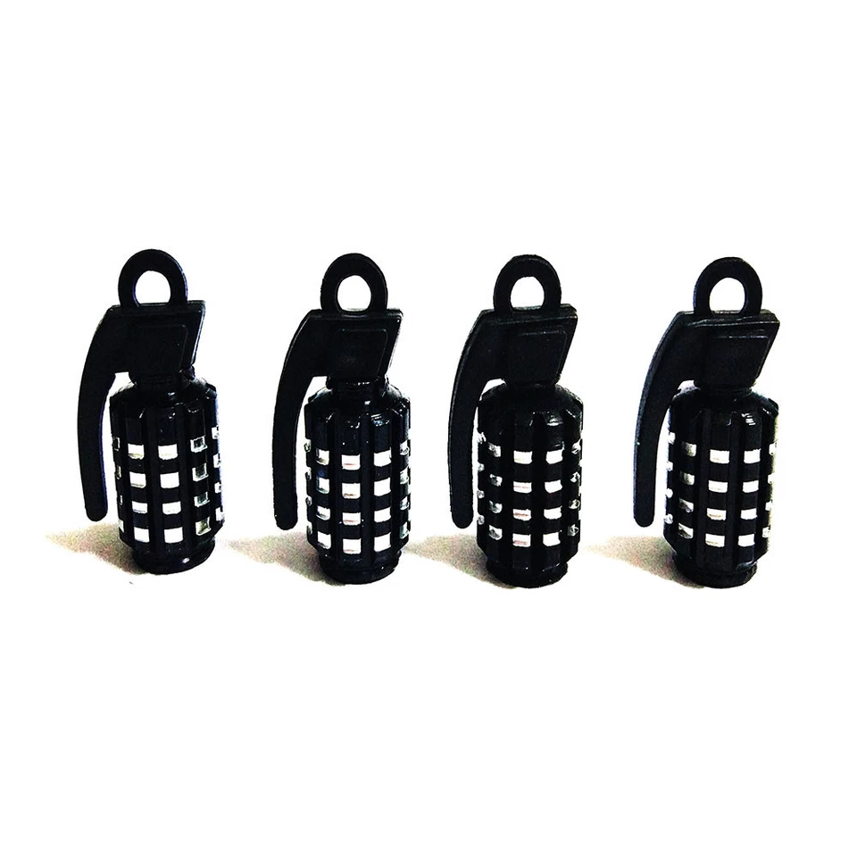 Tapas de vástago de válvula de neumático de rueda de automóvil de motocicleta de aluminio negro 4 piezas para Yamaha Foto 1 de 1