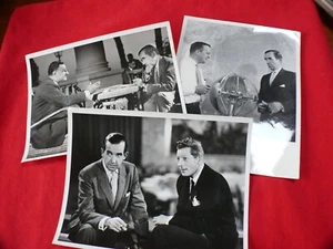 THREE 9" x 7" Studio Outtake Photos EDWARD R MURROW w Danny Kaye +Abdul Nasser - Picture 1 of 10