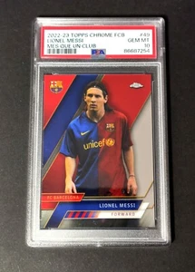 2022-23 Topps Chrome Fcb Barcelona  #49 Lionel Messi PSA 10 - Picture 1 of 3