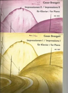 Cesar Bresgen Impressions 1 & 2 Piano Sheet Music Books Nazi Germany Composer - Picture 1 of 1