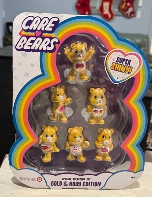 Care Bears 2022 Gold and Ruby Edition Special Collector Set 6 Bears NEW - Image 1 of 4