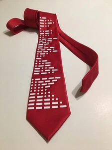Morse Code( A-Z Alphabet, 0-9 Numbers) , New , Red Tie - Picture 1 of 4