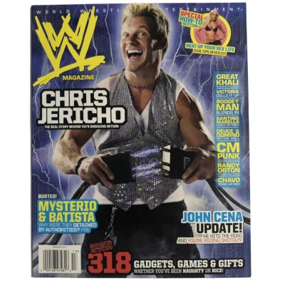 Revista de lucha libre WWE vacaciones 2007 Chris Jericho/sin póster/con inserciones de papel Foto 1 de 3