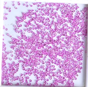 975 Pcs Natural Mogok Pink Ruby AGL Certified 1x1 mm Round Shape Loose Gemstone - Picture 1 of 8