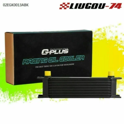 Fit For Universal 10 Row AN-10AN Aluminum Transmission Engine Oil Cooler Black - Image 1 of 4