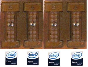4 Adapters LGA771 Xeon to LGA775 MOD and 4 Intel Xeon Inside Strickers - Picture 1 of 4
