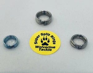 Split Rings Zinc Nickel Wolverine Tackle Super Rings 5-7 30PK OR 100PC Kit USA - Picture 1 of 15