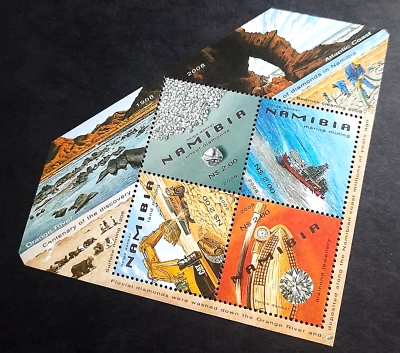 Namibia - "DISCOVERY OF DIAMONDS" Odd - Shaped MNH MS 2008 ! - Image 1 of 4