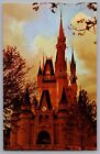 Carte postale Walt Disney World château de Cendrillon Fantasyland au crépuscule