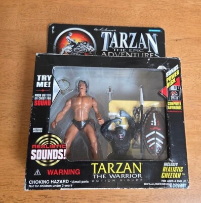Nueva figura de acción Tarzán Epic Adventures Warrior Lord Jungle Cheetah #30642 caja Foto 1 de 4
