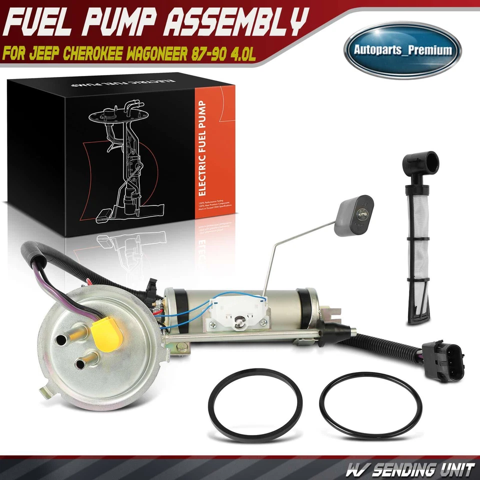 Gas Fuel Pump &Sender for Jeep Wrangler 1991-1993 Comanche 1987-1992 2.5L 4.0L - Image 1 of 4