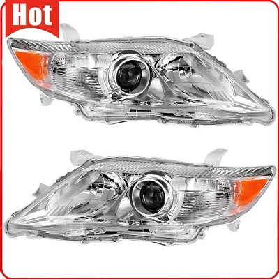 Faros izquierda derecha para Toyota Camry SE LE XLE 2010-2011 sedán 4 puertas cromo transparente Foto 1 de 4