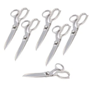 6 Pcs Heavy Duty Stainless Steel Tailor Upholstery Scissors 6'' Shears Sliver - Picture 1 of 3