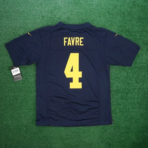 Brett Favre NFL Nike Green Bay Packers Throwback Blue LE YOUTH Game Jersey Cover