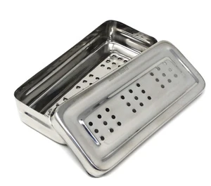 Tackle Storage Box Tray with Lid Fishing Lure Bait Organizer Steel Case-7x3x1.25 - Picture 1 of 3