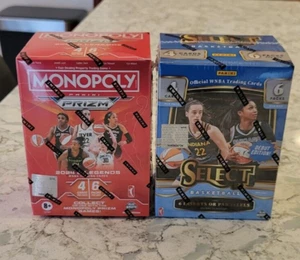 2024 WNBA Monopoly & Select Basketball Blaster 2 Box Lot Caitlin Clark Rookie - Picture 1 of 6