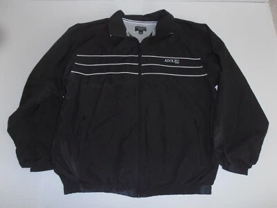 Nueva Chaqueta Adolfo Sport Negra Microfibra Forrada con Cremallera Para Hombre L Foto 1 de 4