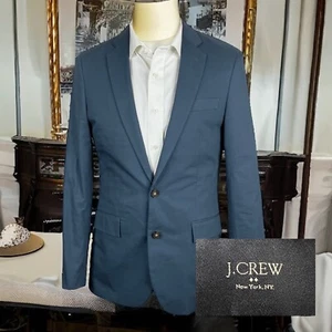 J Crew Sport Coat Blazer Mens 36R Pale Blue Thompson Cotton Khaki - Picture 1 of 11