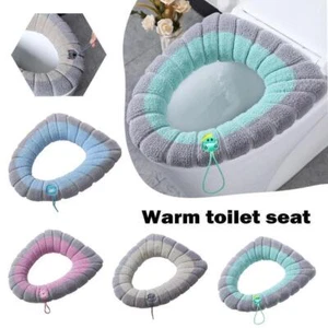 2Pcs Verdickt WC Sitzauflage Matte Badezimmer Wärmer waschbar gepolstert Co P0G3 - Bild 1 von 17