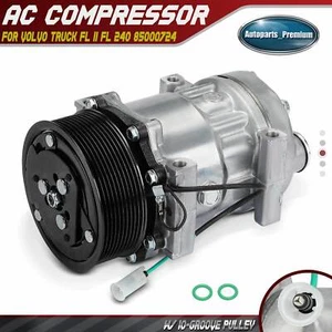 A/C AC Compressor with 10-Groove Pulley for Volvo Truck FL II FL 240 85000950 - Picture 1 of 10