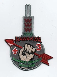 OA Nawakwa Lodge 3 Activity Patch, 2009 Summer Service Weekend (eX2009-2), Mint! - Picture 1 of 1