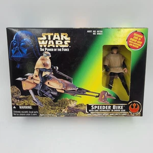 Star Wars POTF2 Luke Skywalker with Speeder Bike (Factory Sealed) 1st Release - Picture 1 of 5