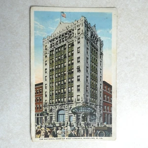 Cartolina antica National Bank of West Virginia Wheeling West Virginia F969 - Foto 1 di 2