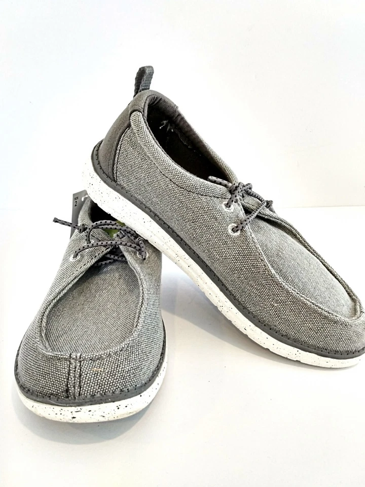 SONOMA Boys Shoes Size 2 Grey Canvas Slip On NWT - Image 1 of 4