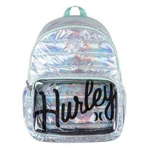 Hurley Girl/Women's Silver/Mint Shine 13" Laptop Medium Backpack (4A7181-G4H) - Picture 1 of 7