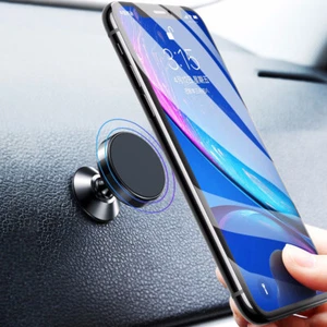 Magnetic Phone Holder 360 Rotatable Car Phone Mount for iPhone 14 13 12 (Black) - Zdjęcie 1 z 9