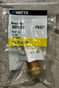 Watts  1/2" x 1/4" FIP Brass Pipe Bushing P/N LFA-827 - Picture 1 of 2
