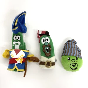 Veggie Tales Pirate Finger Puppet Lot Of 3 Larry Junior Pirates who don't do any - Picture 1 of 4