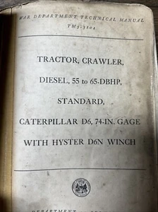 Caterpillar War Department Technical Manual TM5-3104 55 To 65 Diesel Tractor - Picture 1 of 5