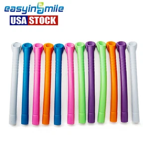 12pcs Easyinsmile Disposable Saliva Ejector Tip Strong Suction Tubes for Kids - Picture 1 of 8