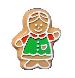 Punze MAGNET Weihnachten Vintage LEBKUCHENMANN Plätzchen MÄDCHEN 1985 Urlaub - Bild 1 von 2